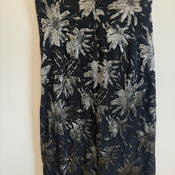 RICKIE FREEMAN TERI JON Black Gold Metallic Ruched Dress Asymmetrical Women’s 8 - Picture 12 of 12